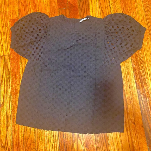 Elizabeth & James eyelet top, Size: Small, Black - Picture 2 of 7